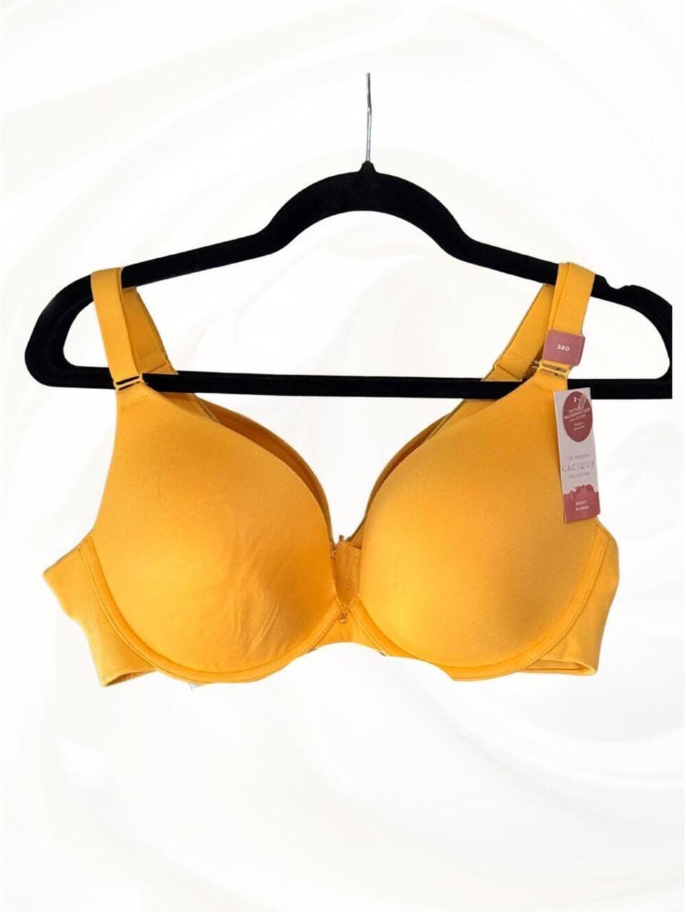 Cacique Women's Yellow and Orange Bra